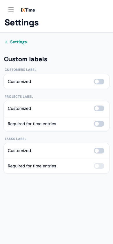 Custom labels with live preview (Mobile)